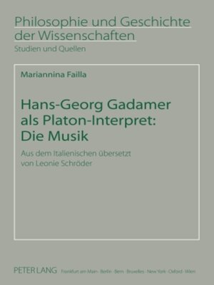 cover image of Hans-Georg Gadamer als Platon-Interpret